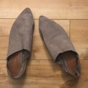 Zara gray slip on mules